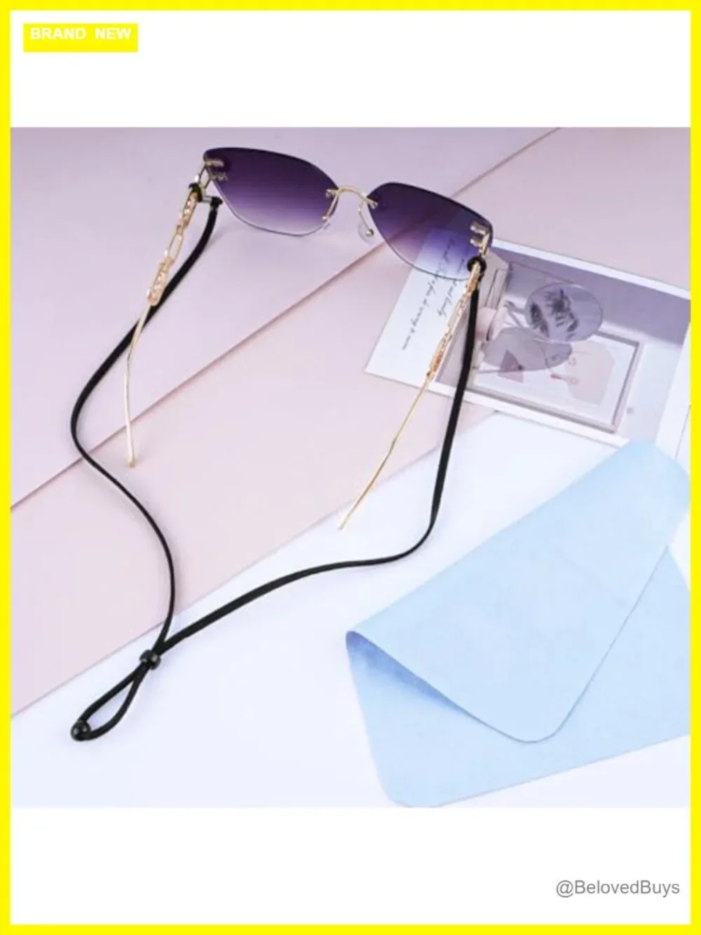 6 Pcs Faux Leather Eyeglass Straps Glasses Holder Chains Adjustable
